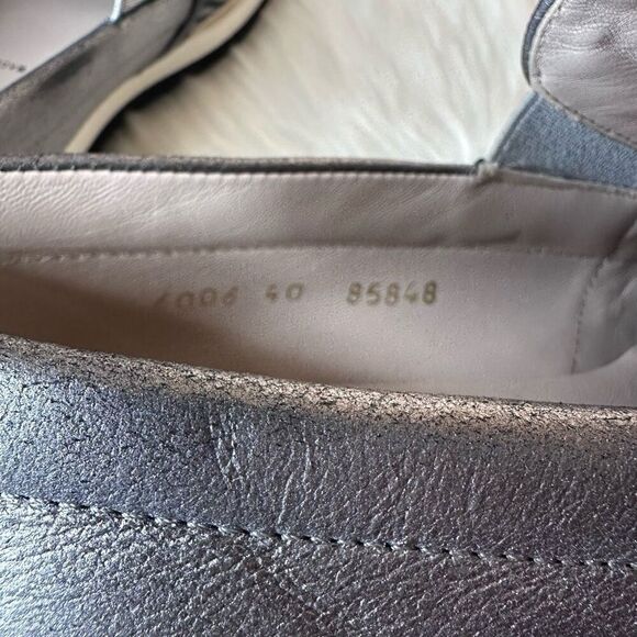 Pons Quintana 6006 Lyon Pewter Metallic Espadrille Platform Loafer Size 40 - Picture 5 of 10